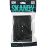 Розетка 2-местная без заземления без защитных шторок 10А в сборе IEK SKANDY SK-R10Bl черный SK-R20-10-K02-F
