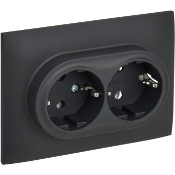 Розетка 2-постовая IEK SKANDY SK-R21-16-K53-F