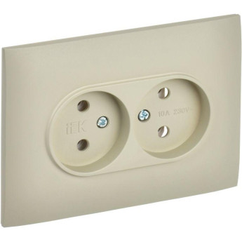 Розетка 2-постовая IEK SKANDY SK-R20-10-K10-F