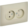 Розетка 2-постовая IEK SKANDY SK-R20-10-K10-F