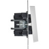 Выключатель 1-клавишный IEK СП BRITE BR-V10-0-10-K91 ВС10-1-0-БрАБ 10А механизм арктич. белая