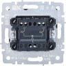 Выключатель жалюзи IEK BRITE 10А ВС10-1-5-БрГ графит BR-V15-0-10-K53